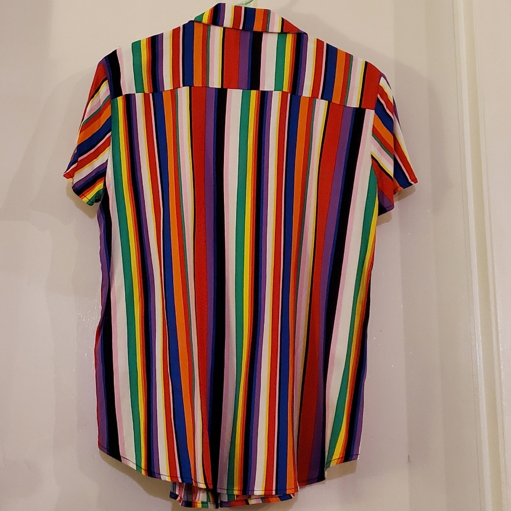 Colorful striped button down - Picture 2 of 2